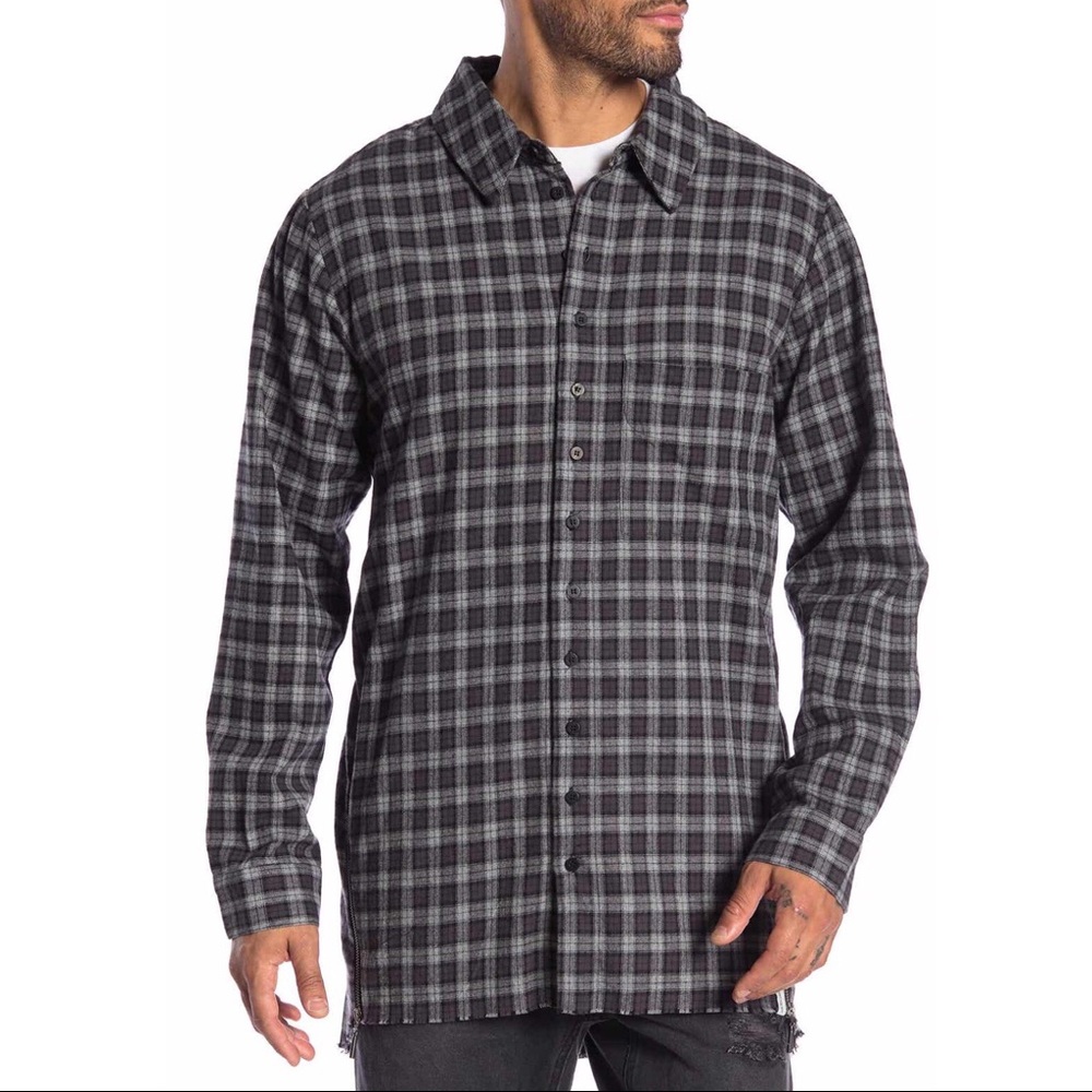 One Teaspoon Upsized Checkered Long Sleeve Shirt
